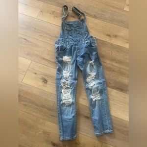 Distressed Women’s Overalls